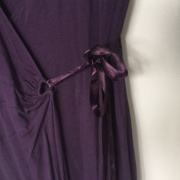 3/4 sleeve knit wrap dress - Picture 4 of 4